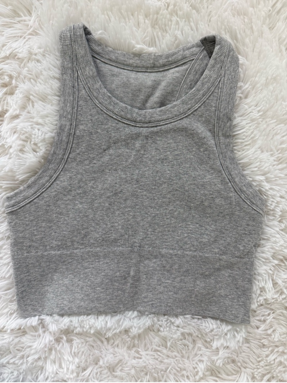 ALO Yoga Heather Gray Ribbed
Cropped Tank